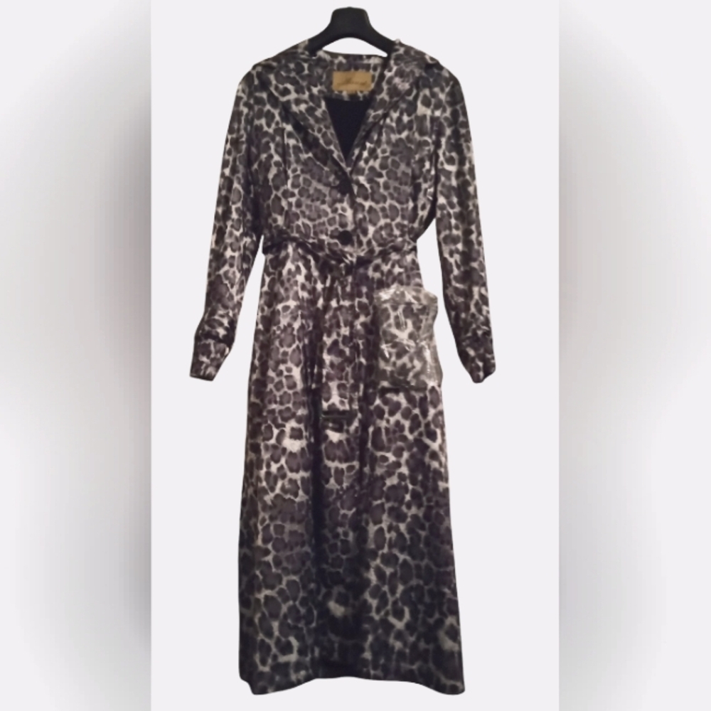 NEW Long Alanni Water-repellent Trenchcoat Rain Coat with Lining and Hat Women